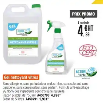 Gel nettoyant vitres