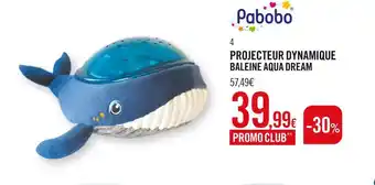Pabobo projecteur dynamique baleine aqua dream