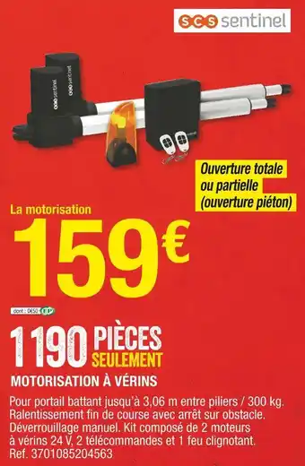 Brico Dépôt Motorisation à vérins offre