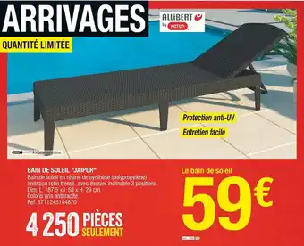 Brico Dépôt Allibert bain de soleil "jaipur" offre