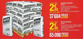 Brico Dépôt Mortier universel 30 kg offre