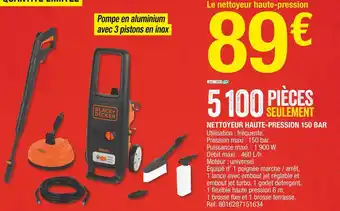 Brico Dépôt Blac nettoyeur haute-pression 150 bar offre