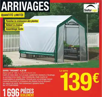 Serre "organic" 4,32 m2