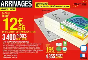 Brico Dépôt Recticel insulation lots de panneaux polyuréthane offre