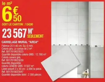 Brico Dépôt Carrelage mural "area" offre