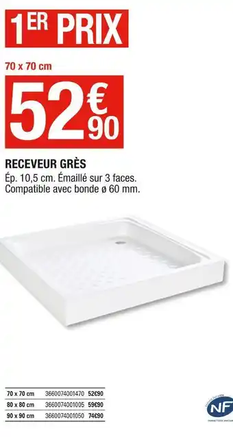 Brico Dépôt Receveur grès offre