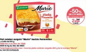 Monoprix Plat cuisiné surgelé "marie" hachis parmentier offre