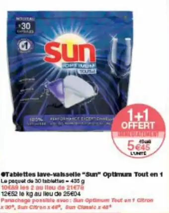 Monoprix Tablettes lave-vaisselle "sun" optimum tout en 1 offre