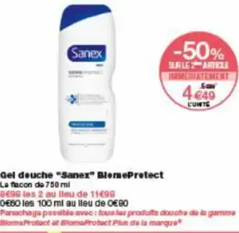 Monoprix Gel douche "sanex" biomeprotect offre