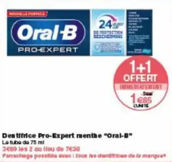 Monoprix Dentifrice pro-expert menthe "oral-b" offre