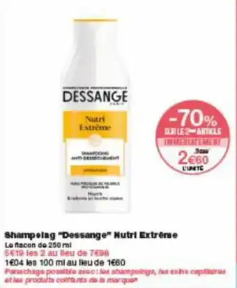 Shampoing "dessange" nutri extrême