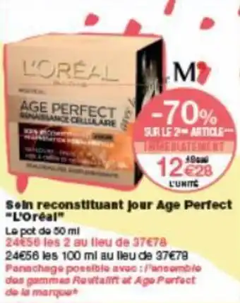 Monoprix Soin reconstituant jour age perfect offre