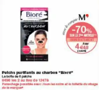 Monoprix Patchs puriflants au charbon offre