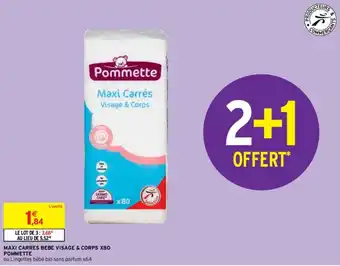 Intermarché Express Maxi Carres Bebe Visage & Corps X80 Pommette offre