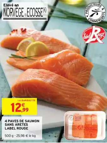 Intermarché Express 4 Paves de Saumon Sans Aretes Label Rouge offre