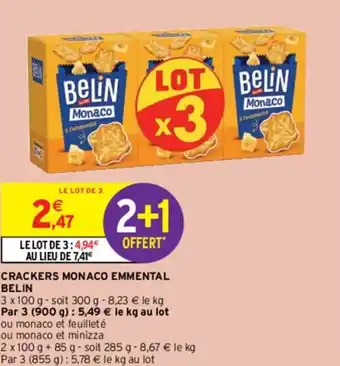 Intermarché Express Crackers Monaco Emmental Belin offre