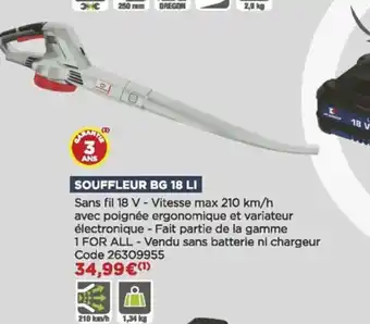 Bricomarché Souffleur Bg 18 Li offre