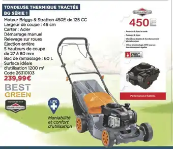 Bricomarché Tondeuse Thermique Tractée offre