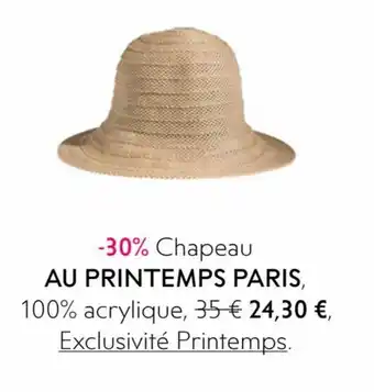 Chapeau au Printemps Paris