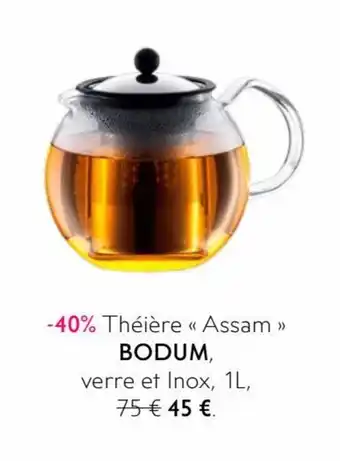 Printemps Théière assam BODUM offre