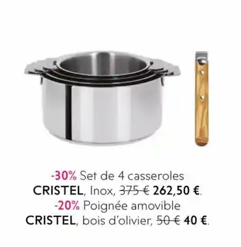 Set de 4 casseroles CRISTEL