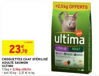 Intermarché Express Croquettes chat stérilisé adulte saumon ultima offre