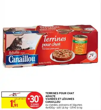 Intermarché Express Terrines pour chat adulte offre