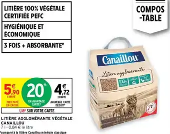 Intermarché Express Litière agglomérante végétale canaillou offre