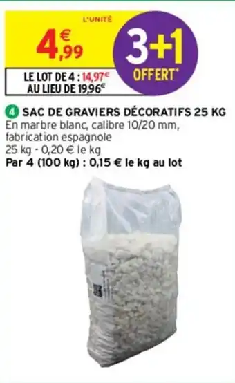 Intermarché Express Sac de graviers décoratifs 25 KG offre