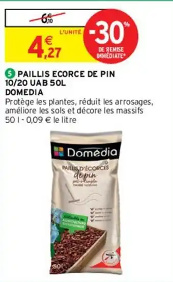 Intermarché Express Paillis ecorce de pin 10/20 UAB 50L domedia offre