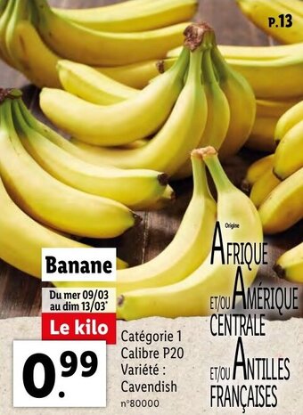 Lidl Banane offre