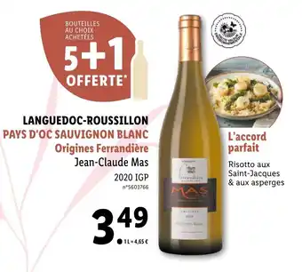Lidl Pays d'oc sauvignon blanc offre