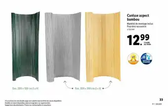 Lidl Canisse Aspect Bambou offre
