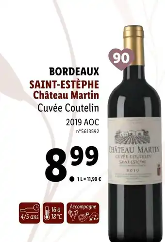 Lidl Saint-Estèphe Château Martin offre