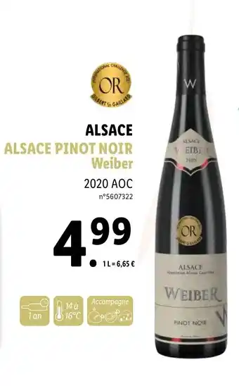 Lidl Alsace Pinot Noir Weiber offre