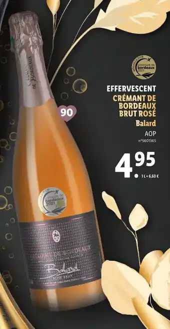 Lidl Crémant de Bordeaux Brut Rose Balard offre