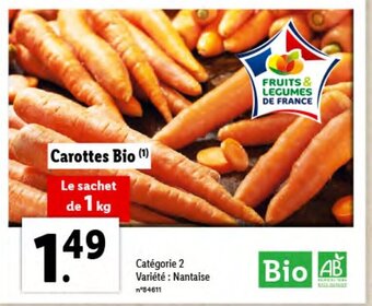 Lidl Carottes Bio offre