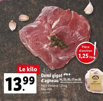 Lidl Demi gigot d'agneau offre