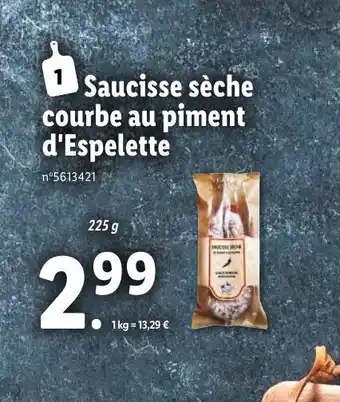 Saucisse Sèche Courbe Au Piment