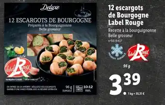 Lidl 12 Escargots de Bourgogne offre