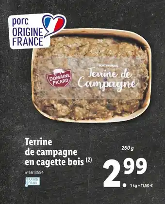 Lidl Terrine de Campagne offre