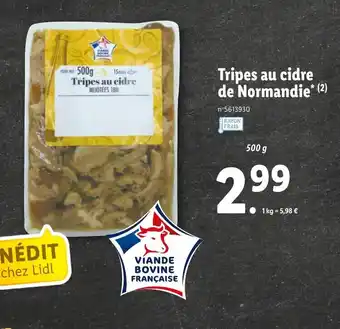 Lidl Tripes Au Cidre offre