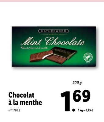 Lidl Chocolat à La Menthe offre