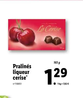 Lidl Pralinés Liqueur offre