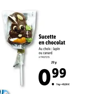 Lidl Sucette En Chocolat offre