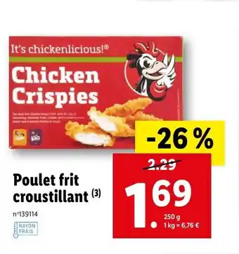 Lidl Poulet Frit Croustillant offre