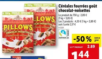 Lidl Céréales Fourrées Goût offre