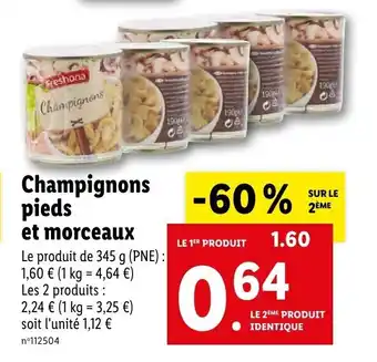 Lidl Champignons Pieds offre