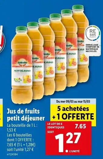 Lidl Jus de Fruits offre