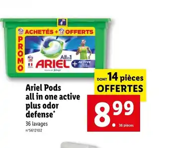 Lidl Ariel Pods All in One Active offre